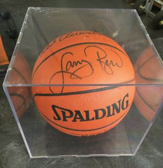 Larry Bird Signed Official Spalding Basketball (red Auerbach / Robert Parish)