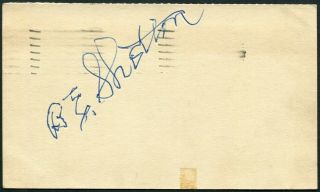 Burt Shotton Signed 1948 Gov 
