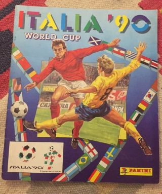 Panini Italia 90 World Cup Sticker Album 100 Complete 1990.  Uk Version.