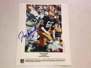 Ray Nitschke Signed Autographed Vintage 8x10 Photo Psa/dna Guarantee