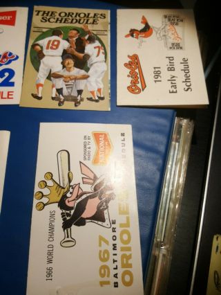 Baltimore Orioles Baseball Schedule 1979,  1980,  1981,  And 1967