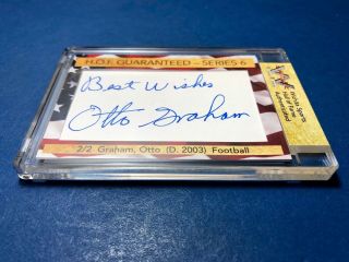 D) Otto Graham Northwestern Cleveland Browns Redskins Hof Autograph
