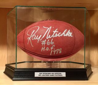 Ray Nitschke Signed Official Wilson Nfl Leather Game Football Jsa Hof Packers Sb