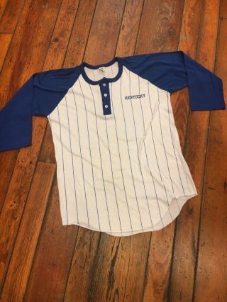 Vintage University Of Kentucky 3/4 Sleeve Baseball Shirt - Size Medium / Large