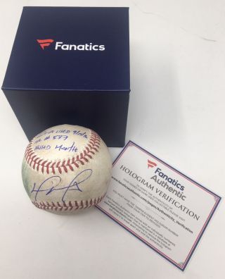 David Ortiz Autographed " Hr 537 9/15/16 Game Baseball Fanatics Le 6/20