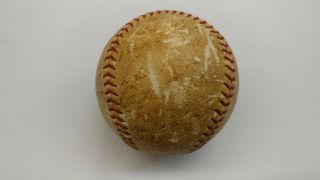 1938 NY Yankees Team Signed Baseball Gehrig DiMaggio Dickey Ruffing JSA LOA 3