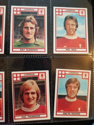 Panini Football 78 - Liverpool x 17 stickers - complete team set 2
