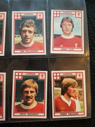 Panini Football 78 - Liverpool x 17 stickers - complete team set 6