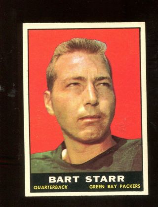 1961 Topps Fb Bart Starr 39 (60.  00) Nm - Mt/nrmt Hg13163