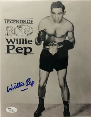 Willie Pep Signed 8x10 Photo - Jsa