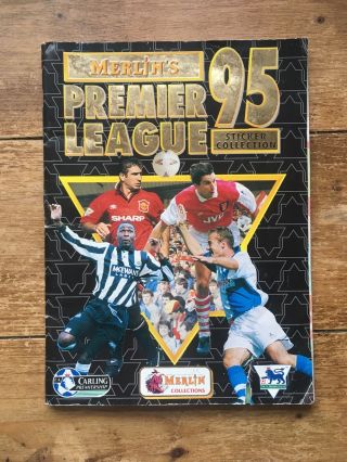 1995 Merlin F.  A.  Premier League Football Sticker Album 504/529 95 Complete Vgc