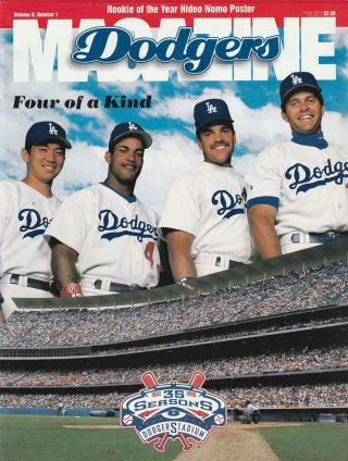 1996 Atlanta Braves - Los Angeles Dodgers Baseball Program Piazza Nomo Karros