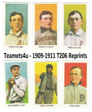 1909 - 1911 T206 Reprints Baseball Set Pick Your Team See Checklist