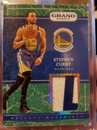 2019 Panini Black Box 1/1 2016 - 17 Grand Reserve Stephen Curry Patch Warriors
