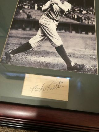 Babe Ruth Autograph Framed Picture Authenticated BABE RUTH 2