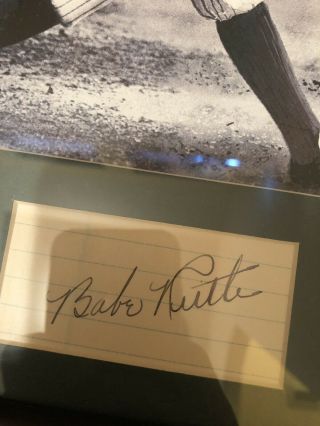 Babe Ruth Autograph Framed Picture Authenticated BABE RUTH 3