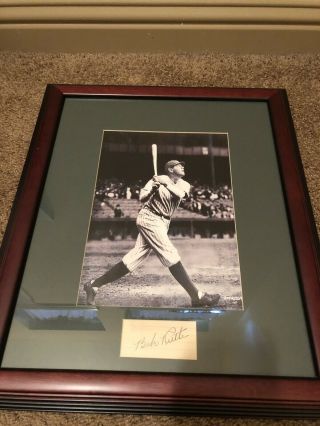 Babe Ruth Autograph Framed Picture Authenticated BABE RUTH 4