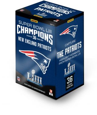 2018 Panini Instant England Patriots Bowl Liii Champs Trading Card Set