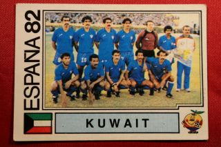 Panini Espana 82 World Cup N.  229 Team Kuwait With Back