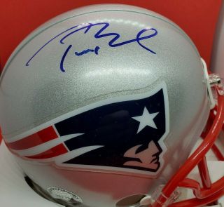 6 X Bowl Champion Tom Brady Signed Autographed Riddell Mini Helmet W/