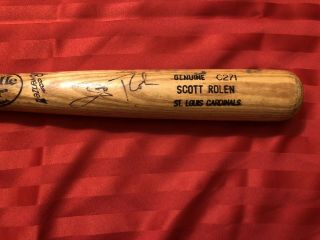 2002 - 07 Scott Rolen St.  Louis Cardinals Lvs Game Bat Psa Jsa Autographed