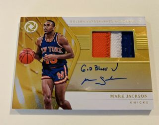 2018/19 Opulence - Mark Jackson - On Card Autograph - Game Worn Jersey Relic /25