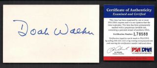 Doak Walker Signed 3x5 Card - Psa/dna - Football - 1948 Heisman - Detroit Lions - Smu