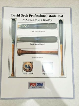 2005 David Ortiz Game Rawlings Bat PSA DNA Boston Red Sox Uncracked 7
