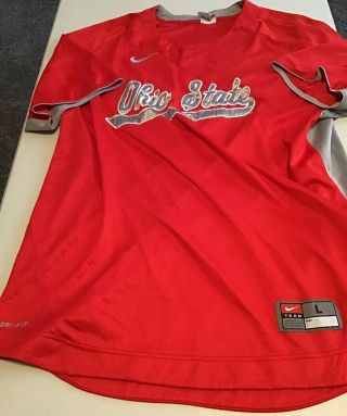 Ncaa The Ohio State University Buckeyes Button Baseball Jersey Men’s Size L