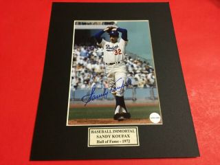 Sandy Koufax Signed 5x7 Photo With Certificate Of Authenticity