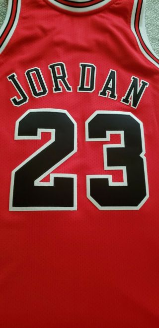 100 Authentic Michael Jordan Mitchell Ness 97 98 Finals Bulls Jersey Size 44 L 2