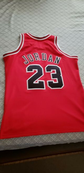 100 Authentic Michael Jordan Mitchell Ness 97 98 Finals Bulls Jersey Size 44 L 3