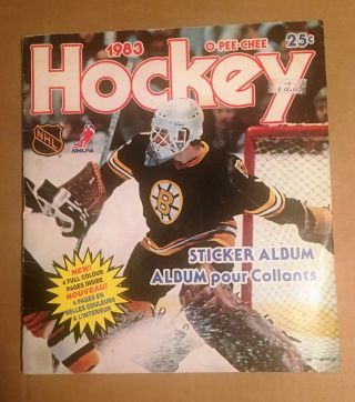 1983 Opc (o - Pee - Chee) Nhl Hockey Sticker Album Complete With All 329 Stickers
