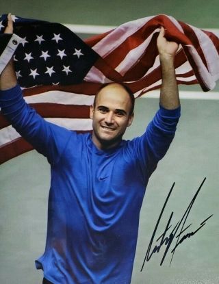 Andre Agassi Hand Signed 8x10 Photo W/holo