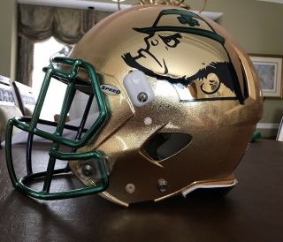 Notre Dame 2015 Shamrock Series Team Issued Helmet