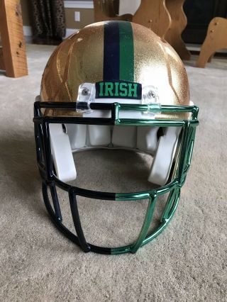 Notre Dame 2015 Shamrock Series Team Issued Helmet 4