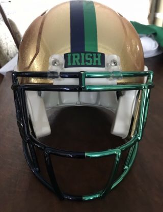 Notre Dame 2015 Shamrock Series Team Issued Helmet 5