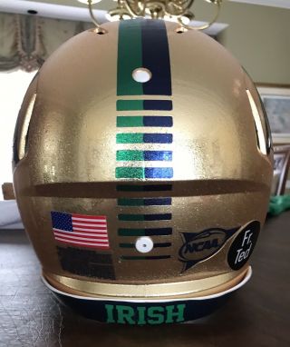 Notre Dame 2015 Shamrock Series Team Issued Helmet 7