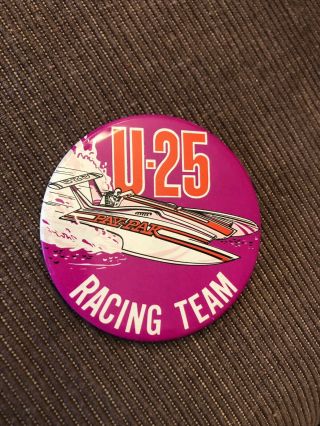 ‘73 Pay N Pak Racing Team Rare Unlimited Hydroplane Pin Button Seattle Seafair
