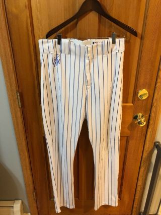 Michael Conforto Game Signed Pants