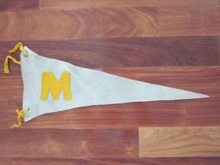 1910 University Of Michigan Wolverines Miniature Cloth College Football Pennant