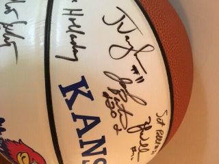 1996 - 1997 Official Kansas Jayhawks Autographed Basketball Signed KU Paul Pierce 2