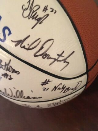 1996 - 1997 Official Kansas Jayhawks Autographed Basketball Signed KU Paul Pierce 7