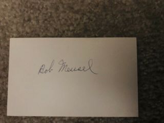 Bob Meusel Signed Index Card