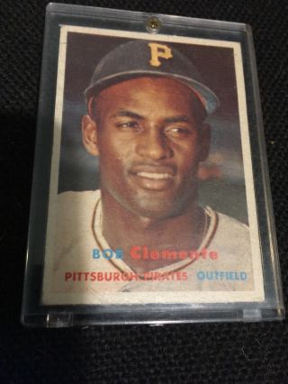 1957 Topps 76 Bob Clemente Vg Pittsburgh Pirates Baseball Card