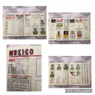 PANINI MEXICO 70 WORLD CUP ALBUM 1970 AND 6