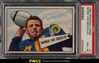 1952 Bowman Large Norm Van Brocklin Short Print 1 Psa 8 Nm - Mt (pwcc)