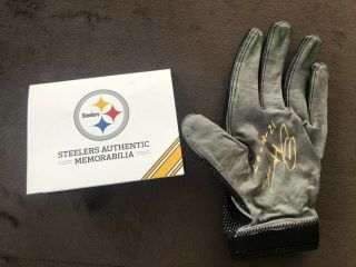 Javon Hargrove 2017 Signed Game Gloves Proof Pittsburgh Steelers Authentic 5