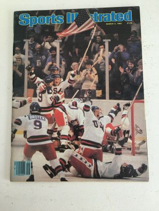 March 3,  1980 Usa Olympic Hockey Team Miracle On Ice Sports Illustrated No Label
