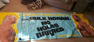 Wwf No Holds Barred Movie Theater Banner Auto Hulk Hogan Tiny Lister Beckett
